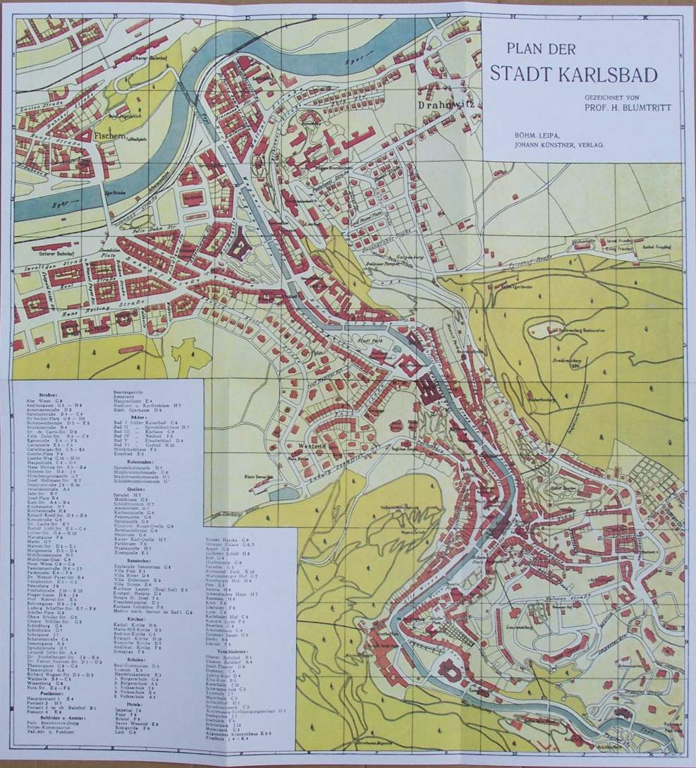 Karlsbad Böhmen Sudetenland Chronik Fotos Graphik Karte Heimatbuch